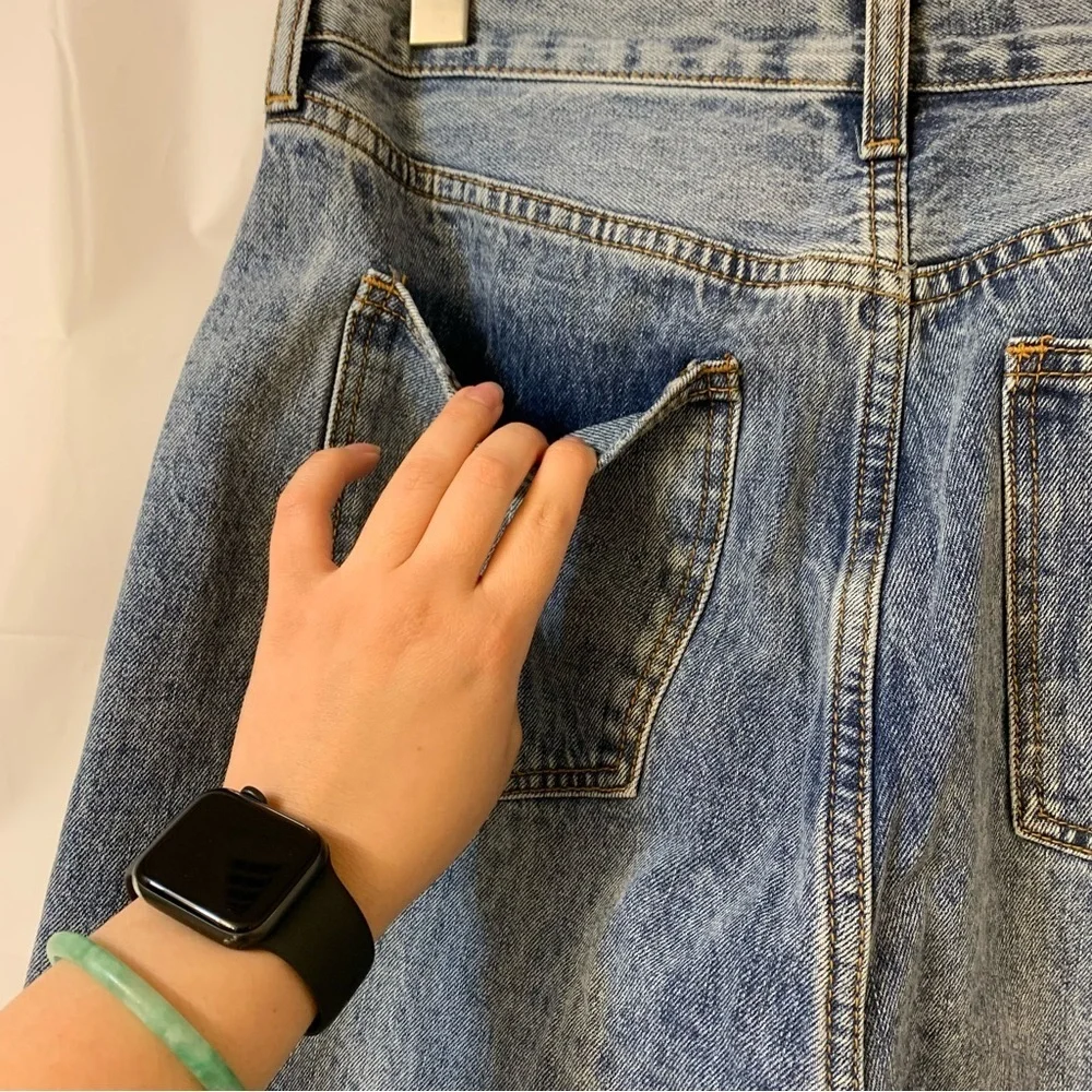 NWT Fashion Nova Crossover Straight Leg Jeans - Blue Light Wash - Picture 9 of 16